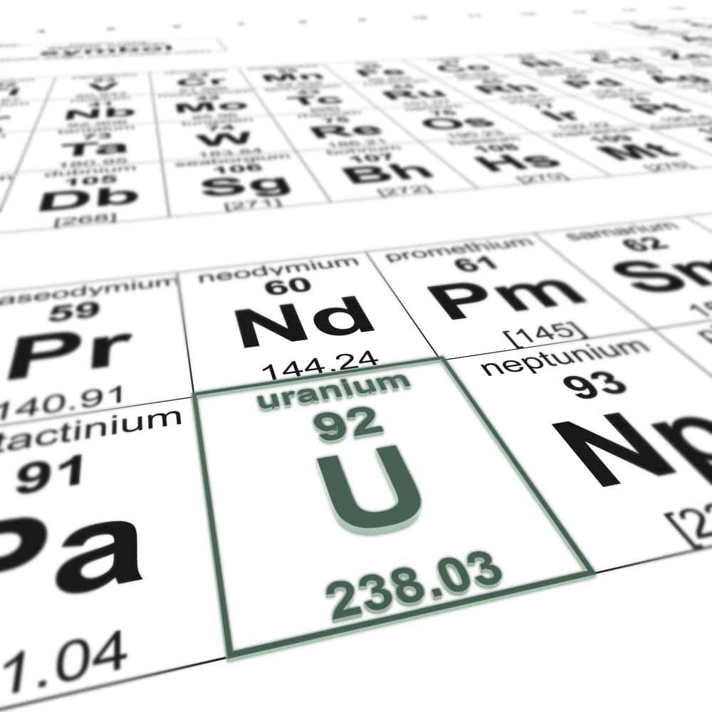 Chemisches Element mit U Uranium (depositphotos.com)