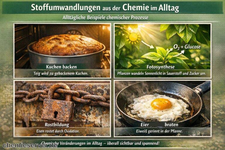 Mehr über den Artikel erfahren Stoffumwandlungen aus der Chemie im Alltag Beispiele