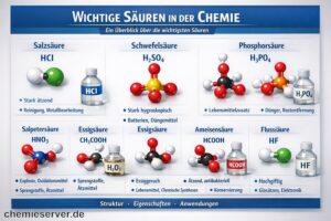 Mehr über den Artikel erfahren Welche Säuren gibt es in der Chemie?
