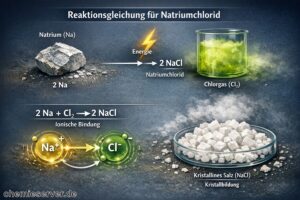 Mehr über den Artikel erfahren Natriumchlorid Reaktionsgleichung