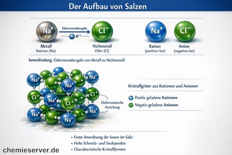 Mehr über den Artikel erfahren Wie sind Salze chemisch aufgebaut?