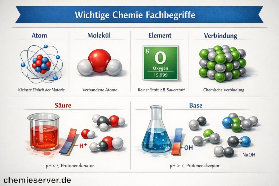 Was sind die wichtigsten Chemie Fachbegriffe?